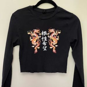 Crop top, long Sleeve top size Medium teens